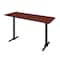 Cain Rectangle Cain Cafe Training Tables, 66 W, 24 L, 42 H, Wood, Metal Top, Cherry MCTRCT6624CH - alternate 1